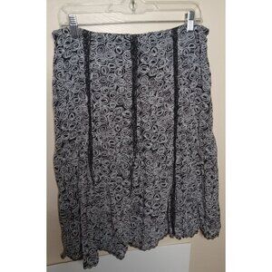 Ladies Baranda Petite Abstract Circles A-Line Skirt Size Large